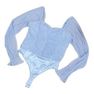 BLASHE-GORGEOUS BLUE BODYSUIT-SIZE LARGE